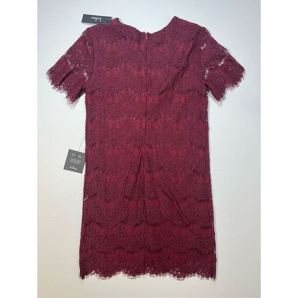 Lulus Take Me to Brunch Burgundy Lace Shift Dress Size Extra Small XS New W Tags - Picture 10 of 11
